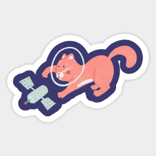 Pink Space Cat Sticker